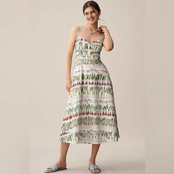 Anthropologie Rachel Antonoff Harper Sleeveless A-Line Midi Dress Sz XS - Picture 1 of 7